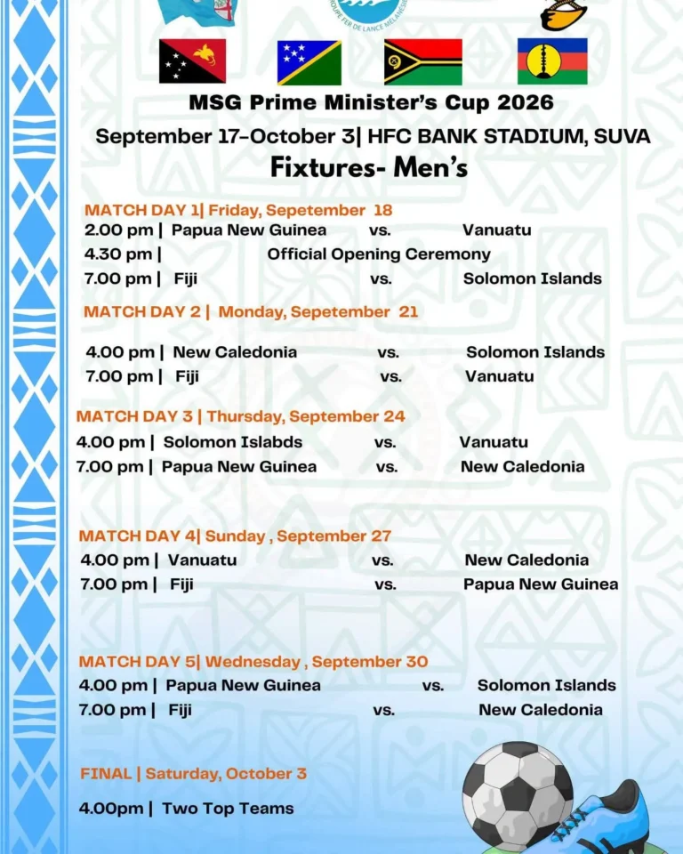 Bula Boys Ready for MSG Prime Minister’s Cup Challenge