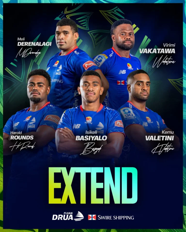 Fijian Drua Secure Five Key Re-Signings