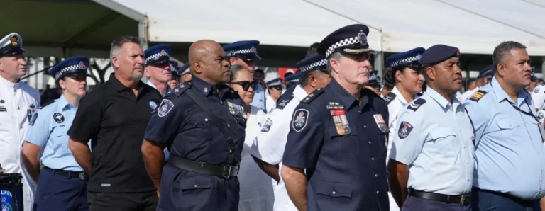 Fiji Police Officers Honour Fallen Colleagues in Samoa