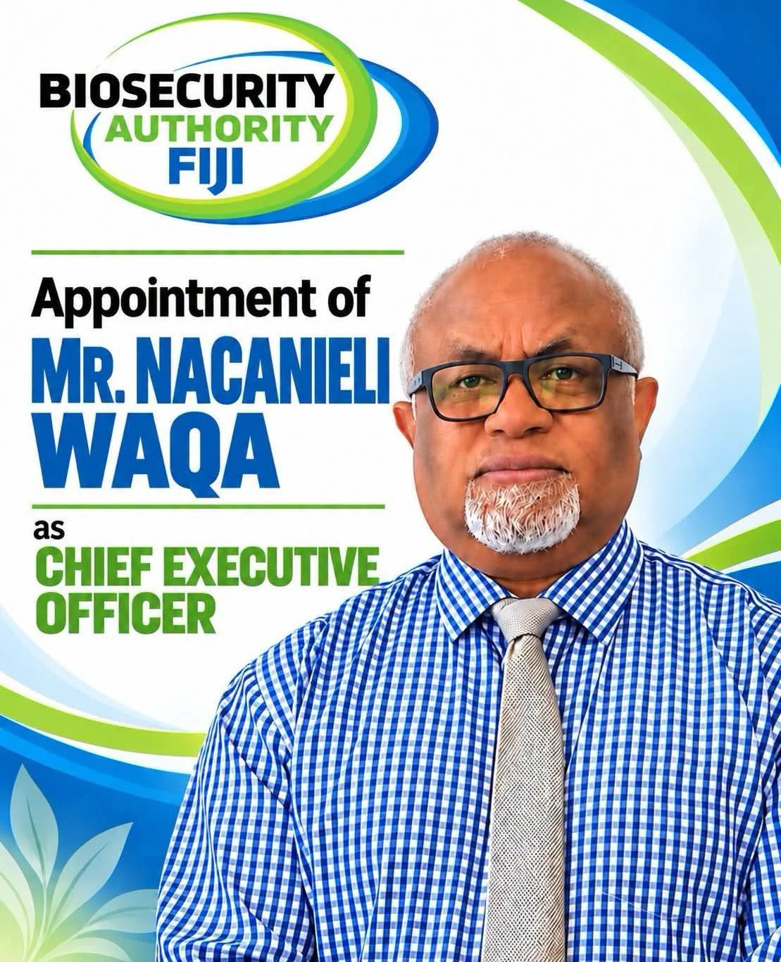 Nacanieli Waqa Appointed New Biosecurity Authority CEO