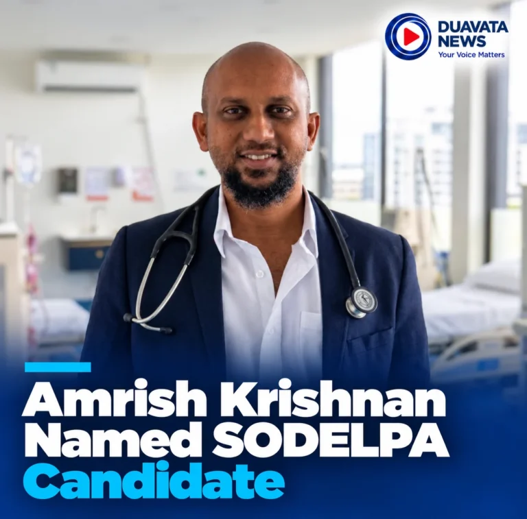 Amrish Krishnan Named SODELPA Candidate